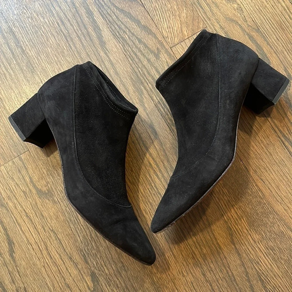 Aquatalia Black Suede Ankle Booties 6.5 - Picture 1 of 11
